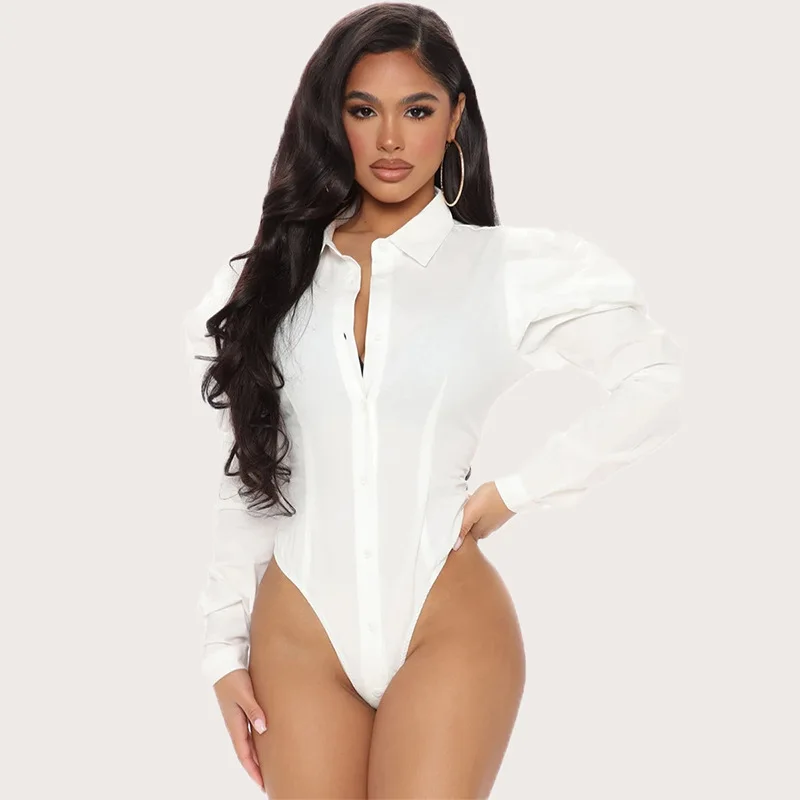 2022 Elegant Bodysuits for Women Office Lady Work White Body Shirt Long Puff Sleeved Body Blouse Suit Female Clothes
2022 Elegant Bodysuits for Women Office Lady Work White Body Shirt Long Puff Sleeved Body Blouse Suit Female Clothes