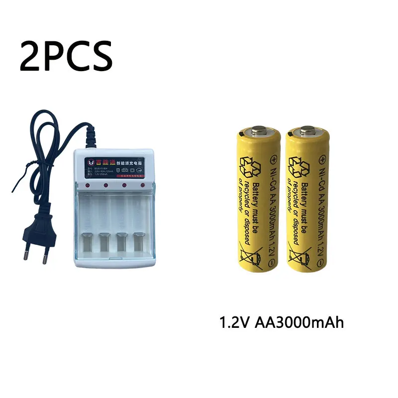 New 1.5V AA 3000 MAh Ni-Cd Hydrogen Rechargeable Battery for Devices Such As Clocks and Toy Hands+ Charger
New 1.5V AA 3000 MAh Ni-Cd Hydrogen Rechargeable Battery for Devices Such As Clocks and Toy Hands+ Charger