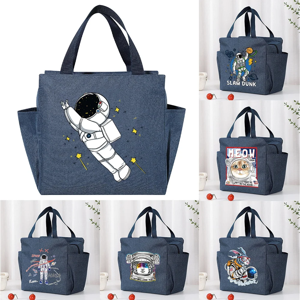 Thermal Lunch Bags Waterproof Large Capacity Zipper Cooler Bag for Women Lunch Box Picnic Food Bag Astronaut Series Pattern 
Thermal Lunch Bags Waterproof Large Capacity Zipper Cooler Bag for Women Lunch Box Picnic Food Bag Astronaut Series Pattern