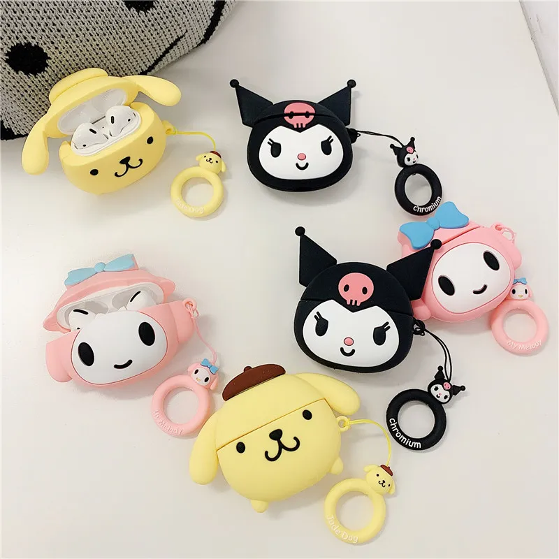 Cartoon Sanrio Headphone Cover Kawaii Kuromi Melody Pom Pom Purin for 1St 2Nd Generation Airpods Pro 3Rd Bluetooth Case Pendant
Cartoon Sanrio Headphone Cover Kawaii Kuromi Melody Pom Pom Purin for 1St 2Nd Generation Airpods Pro 3Rd Bluetooth Case Pendant