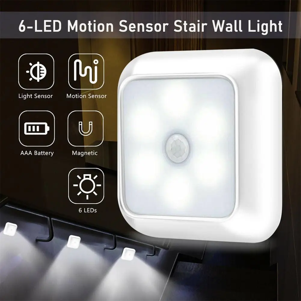 

Motion Sensor Light Indoor,LED Closet Lights,Night Light Battery Powered,Cabinet Light,Wireless Wall Puck Lamp for Stair,Hallway