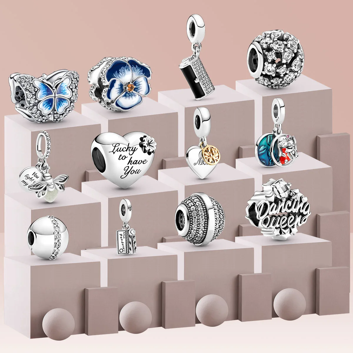 New925 Sterling Silver Infinity Hearts & Stars Flower Pendant Butterfly DIY fine beads Charm Fit Original Pandora Charm Bracelet
New925 Sterling Silver Infinity Hearts & Stars Flower Pendant Butterfly DIY fine beads Charm Fit Original Pandora Charm Bracelet