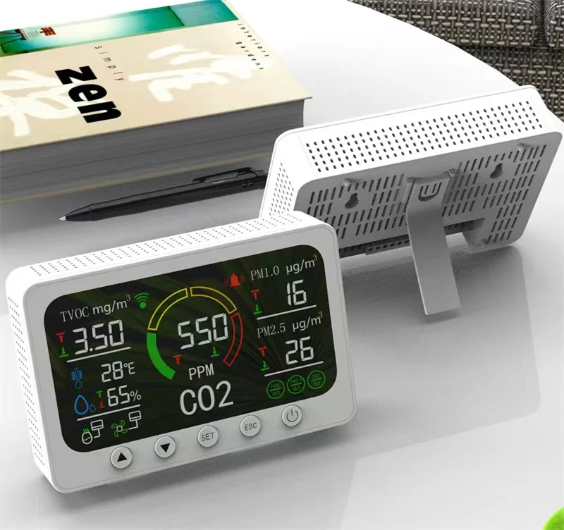 Wifi Lora Segfox Zigbee ConnectionTuya Smart Ndir Co2 PM2.5 Sensor Gas Detector Portable Air Quality Detector Meter
Wifi Lora Segfox Zigbee ConnectionTuya Smart Ndir Co2 PM2.5 Sensor Gas Detector Portable Air Quality Detector Meter