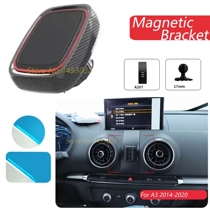 Магнитный автомобильный держатель для телефона и основание для Audi A3 8V 2014-2020, воздуховыпускное отверстие, сильные магнитные крепления, аксессуары для интерьера
Магнитный автомобильный держатель для телефона и основание для Audi A3 8V 2014-2020, воздуховыпускное отверстие, сильные магнитные крепления, аксессуары для интерьера