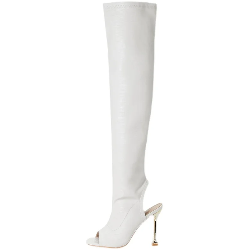 Women Knee High Boots Classic Fashion Catwalk Street Party Summer PU Solid Color Slingback Fish Mouth Elegant Women Shoes KC136
Women Knee High Boots Classic Fashion Catwalk Street Party Summer PU Solid Color Slingback Fish Mouth Elegant Women Shoes KC136