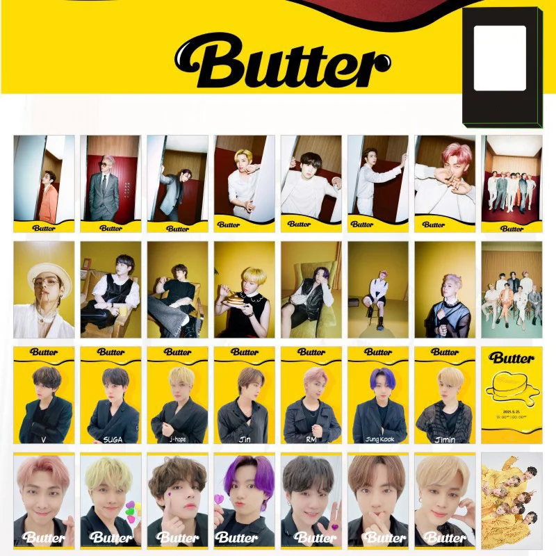 

8th Anniversary Bangtan Boys Butter Kpop Album Lomo Card Map JungKook V Jimin Jin Suga J-HOPE Rm Collection Photocard Army