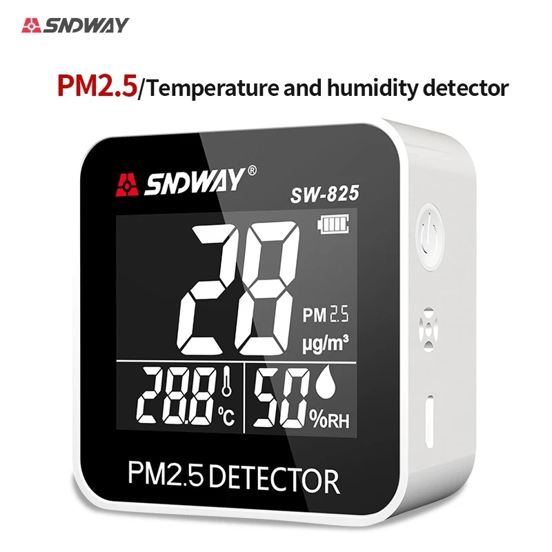 Sndway air quality monitor gas analyzer PM2.5 particle detector temperature and humidity measurement SW-825
Sndway air quality monitor gas analyzer PM2.5 particle detector temperature and humidity measurement SW-825