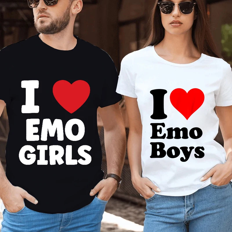 I Love Emo Boys Girls Couple Matching T Shirt Summer O Neck Lovers Shirt Short Sleeve Woman Man Tee Shirt Tops Couple Clothes
I Love Emo Boys Girls Couple Matching T Shirt Summer O Neck Lovers Shirt Short Sleeve Woman Man Tee Shirt Tops Couple Clothes