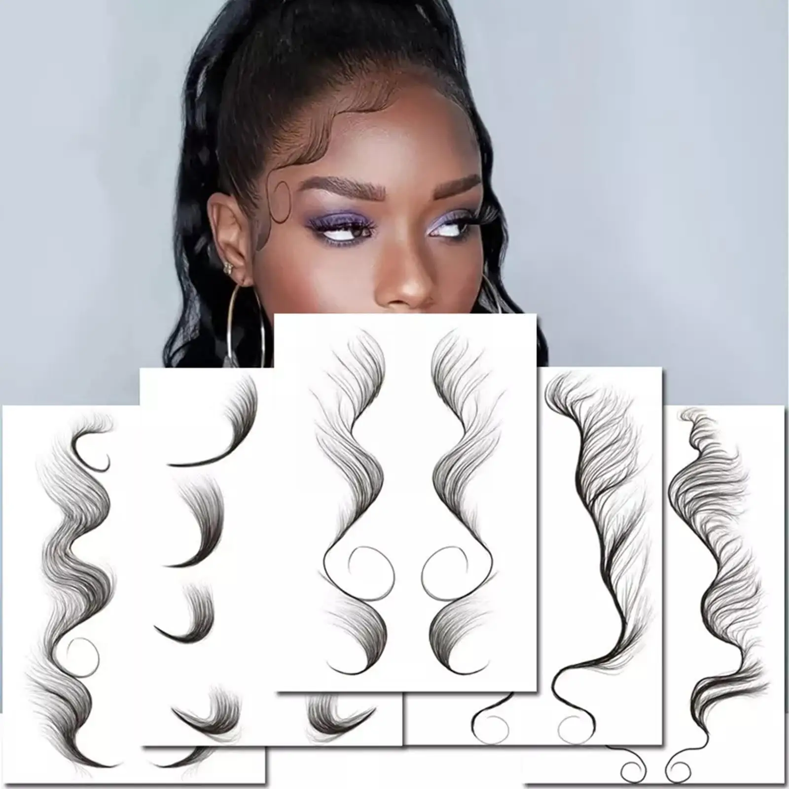Baby Fringe Tattoo Hairline Edge To Edge Of Hair Temporary Curly Fake Tool Makeup Waterproof Natural Tattoo H8Z6
Baby Fringe Tattoo Hairline Edge To Edge Of Hair Temporary Curly Fake Tool Makeup Waterproof Natural Tattoo H8Z6