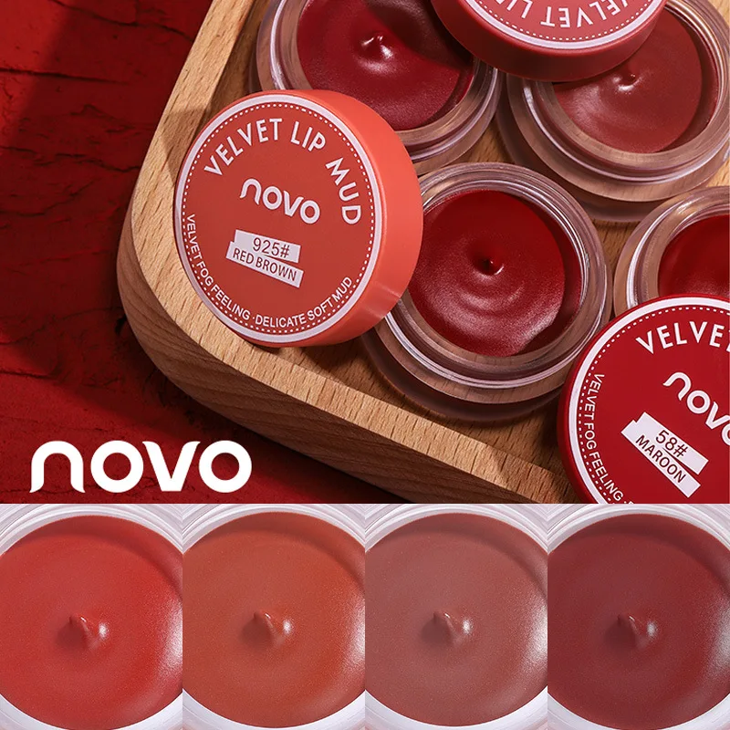 NOVO Matte Canned Lip Mud Lipstick Lip Gloss Long Lasting Lip Balm Lip Glaze Women Lip Korean Makeup Cosmetics Maquillaje Tools
NOVO Matte Canned Lip Mud Lipstick Lip Gloss Long Lasting Lip Balm Lip Glaze Women Lip Korean Makeup Cosmetics Maquillaje Tools