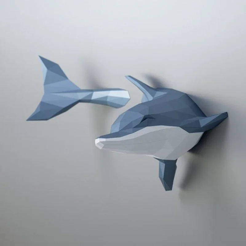 Art Crafts Diy Toys Dolphin 3D Paper Model Diy Craft Statue Sculpture Dolphin Papercraft Wall Decoration Living Room Home Decor
Art Crafts Diy Toys Dolphin 3D Paper Model Diy Craft Statue Sculpture Dolphin Papercraft Wall Decoration Living Room Home Decor