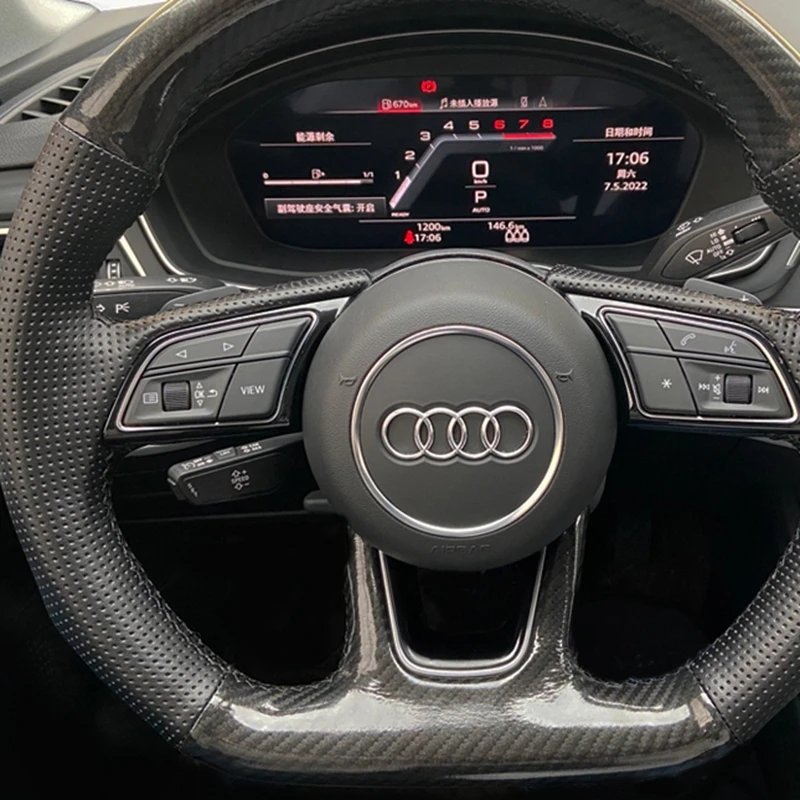Custom Steering Wheel Cover Carbon Fiber Genuine Leather For Audi A1 SQ2 2018 2019 A3 2016-2019 S3 Q2 2016-2019 RS3 2017-2019
Custom Steering Wheel Cover Carbon Fiber Genuine Leather For Audi A1 SQ2 2018 2019 A3 2016-2019 S3 Q2 2016-2019 RS3 2017-2019