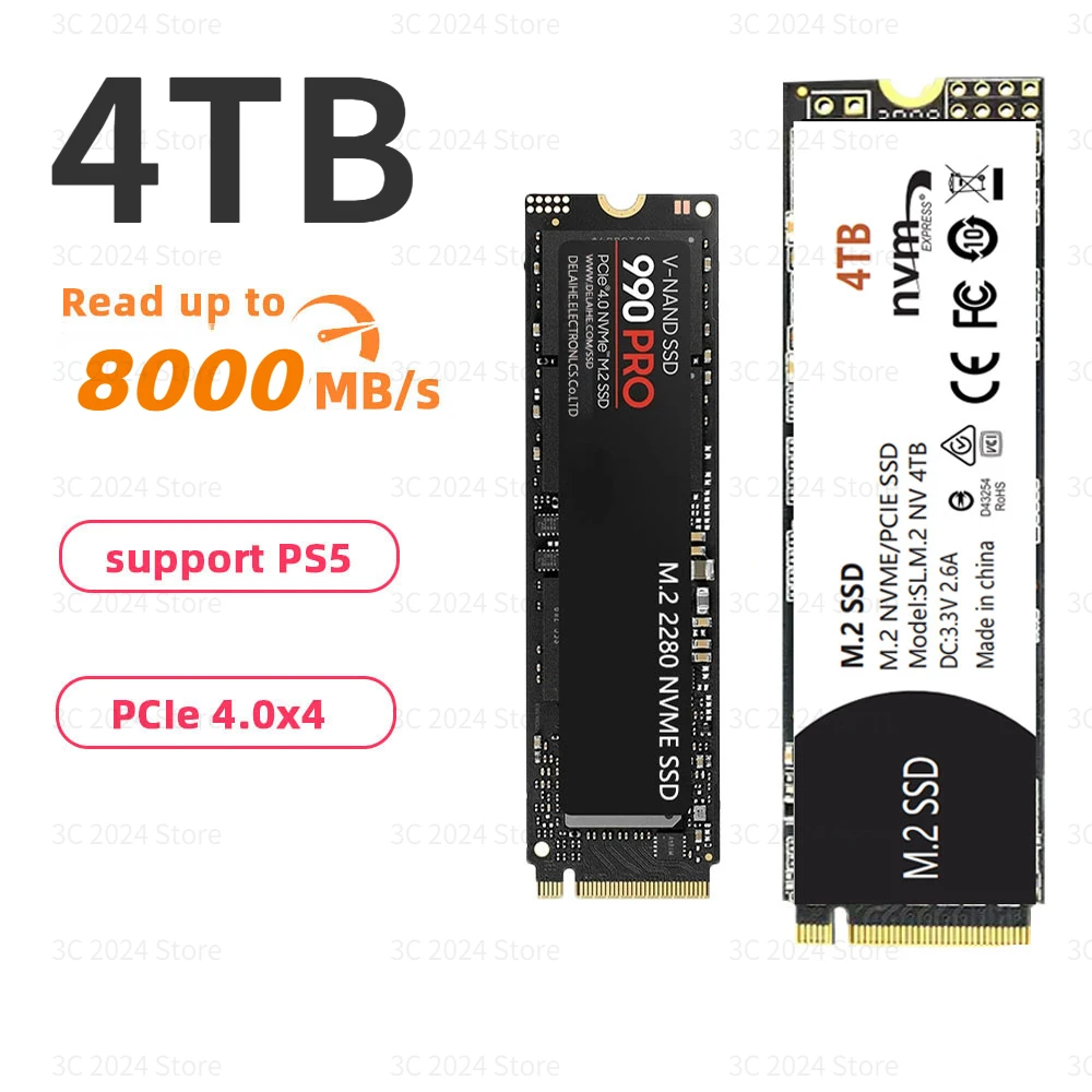 SSD M2 512GB NVME SSD 1TB 2TB 256GB 4TB ssd M.2 2280 PCIe Hard Drive Disk Internal Solid State Drive for Laptop PS5
SSD M2 512GB NVME SSD 1TB 2TB 256GB 4TB ssd M.2 2280 PCIe Hard Drive Disk Internal Solid State Drive for Laptop PS5