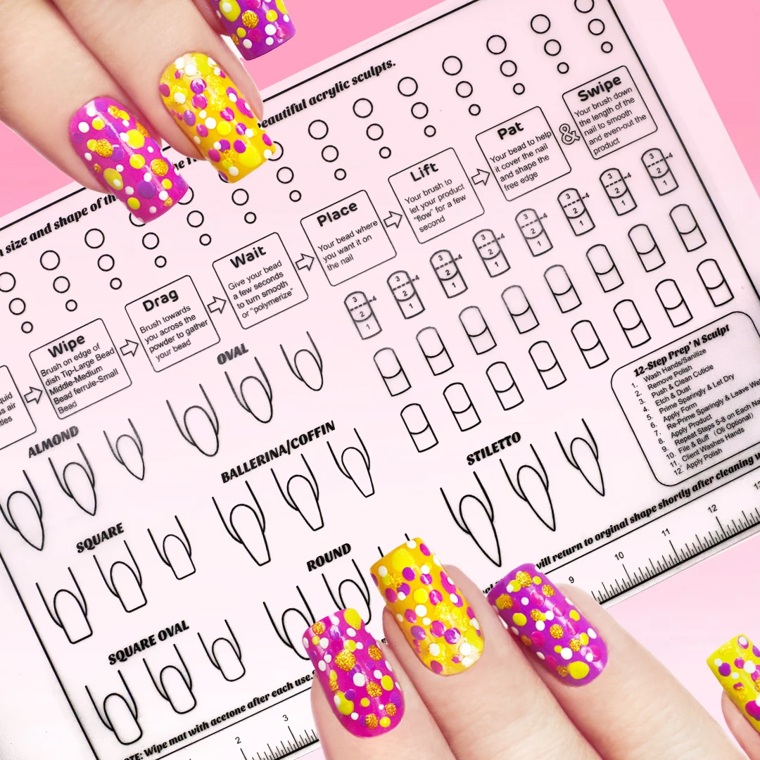 3D Nail Art Practice Training Practice Sheet Table Mat Silicone UV Acrylic Nails Design Template Learning Sticker Manicure Tools
3D Nail Art Practice Training Practice Sheet Table Mat Silicone UV Acrylic Nails Design Template Learning Sticker Manicure Tools