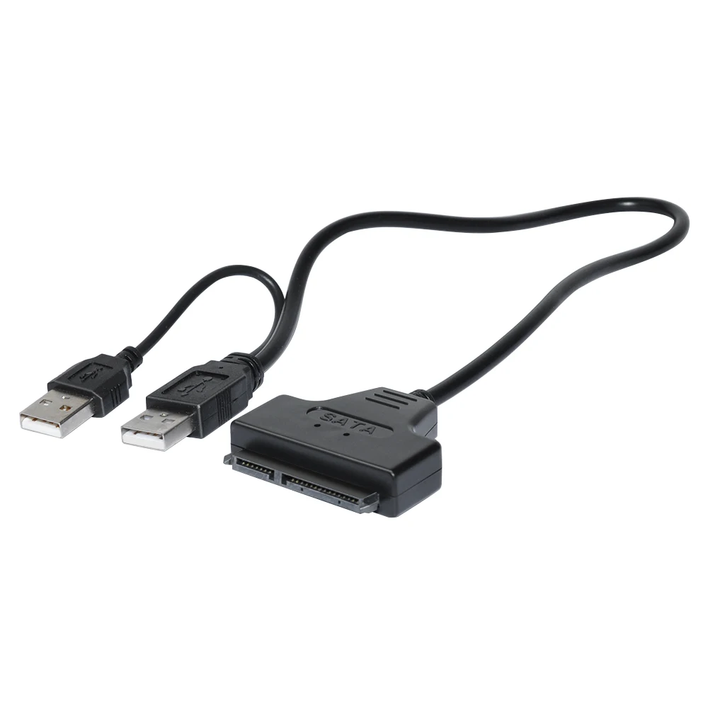 2.5 Inch 22 Pin Accessory Dual USB 2.0 to SATA 3 Hard Drive Cable for SATA Notebook SSD Hard Drive
2.5 Inch 22 Pin Accessory Dual USB 2.0 to SATA 3 Hard Drive Cable for SATA Notebook SSD Hard Drive