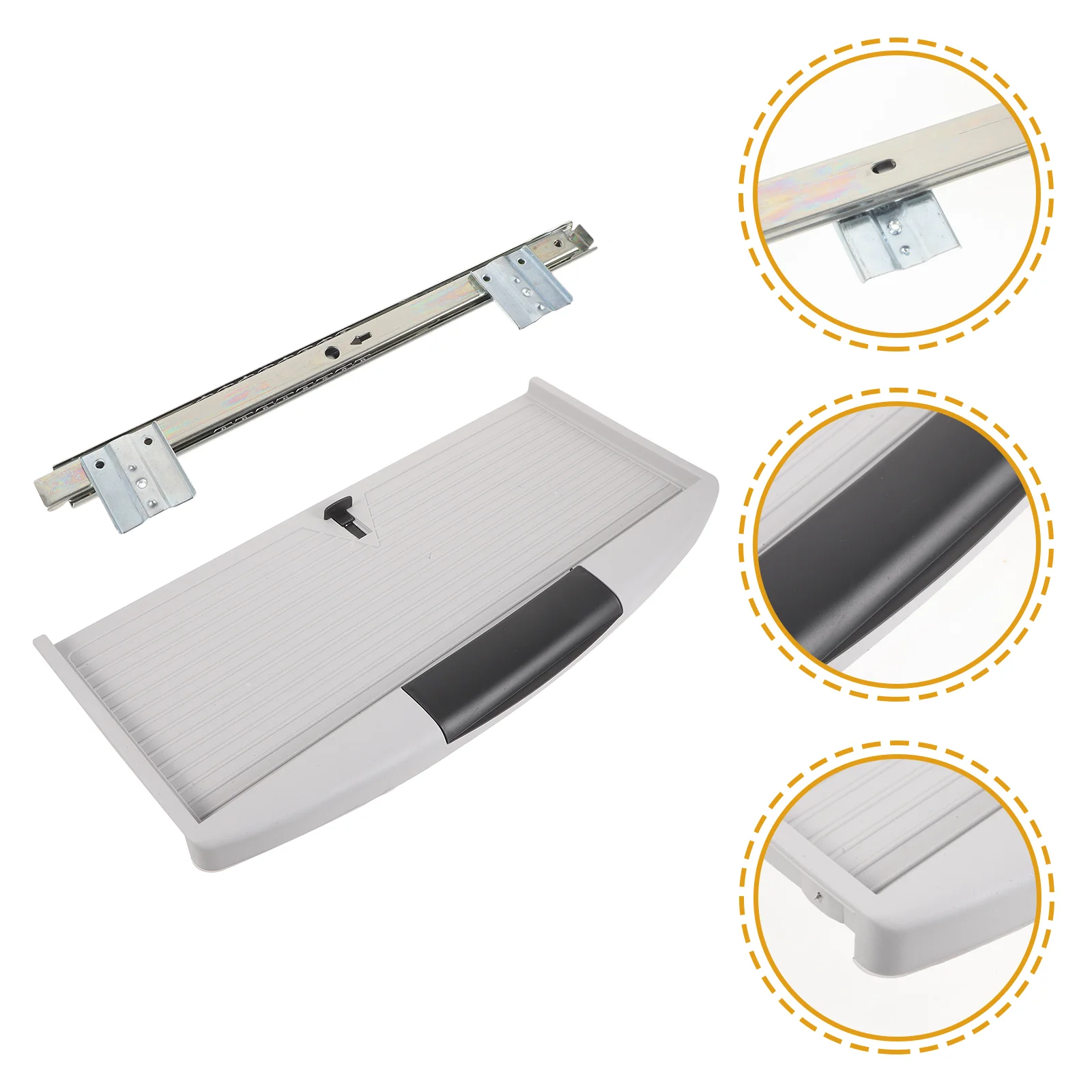 Office Desk Accessories Keyboard Holder Sliding Tray Desktop Drawer Slide Out Abs Mount
Office Desk Accessories Keyboard Holder Sliding Tray Desktop Drawer Slide Out Abs Mount