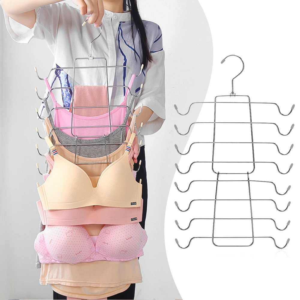 Multi Layers Bra Hanger Space Saving Foldable Metal Underwear Hanger 360 Rotating closet organizer hangers for Tank Top Dress
Multi Layers Bra Hanger Space Saving Foldable Metal Underwear Hanger 360 Rotating closet organizer hangers for Tank Top Dress