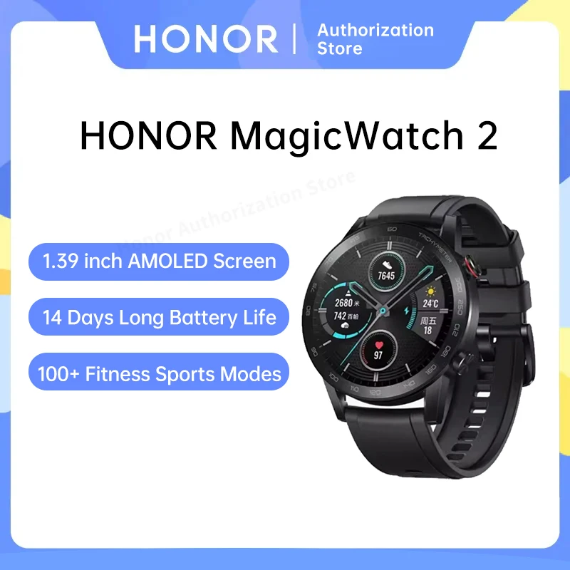 HONOR MagicWatch 2 1 39 дюйма AMOLED Смарт-часы SpO2 умные часы с пульсометром спортивный