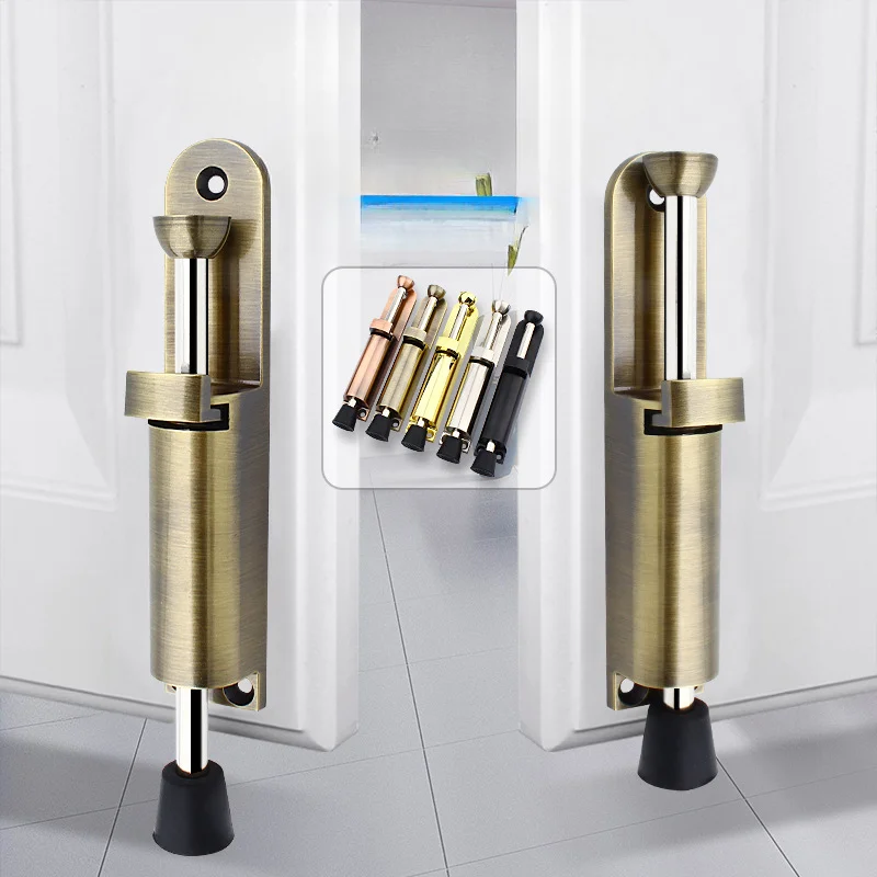 

Zinc Alloy Foot-operated Lever Door Stops Adjustable Kickdown Bronze Door Holder Door Stop Hardware Door Buffer Fittings