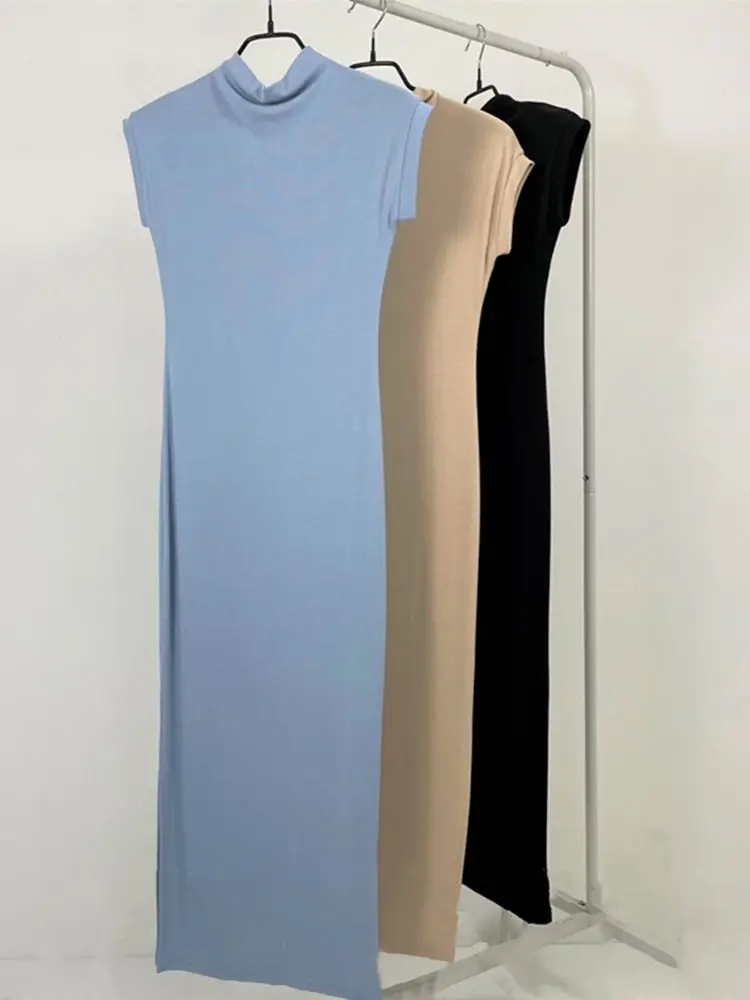 Simple T Shirt Dress For Women Elegant Midi Bodycon Casual Solid Clothing Femme Fashion Summer Vestidos
Simple T Shirt Dress For Women Elegant Midi Bodycon Casual Solid Clothing Femme Fashion Summer Vestidos