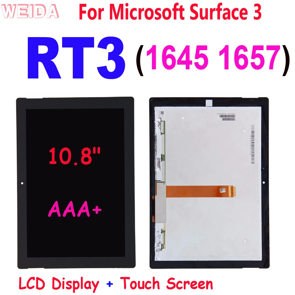 10,8 "поверхность RT3 LCD для Microsoft Surface 3 RT3 1645 1657 LCD дисплей кодирующий преобразователь сенсорного экрана в сборе для поверхности RT3 1657 LCD
10,8 "поверхность RT3 LCD для Microsoft Surface 3 RT3 1645 1657 LCD дисплей кодирующий преобразователь сенсорного экрана в сборе для поверхности RT3 1657 LCD