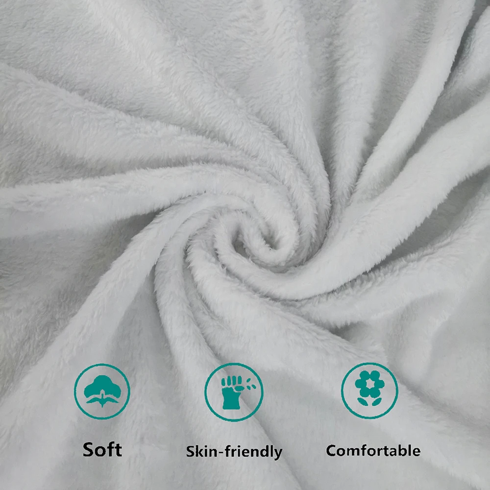 Модная кровать искусственный мех дешевый белый Боксер с пятнами плюшевое одеяло