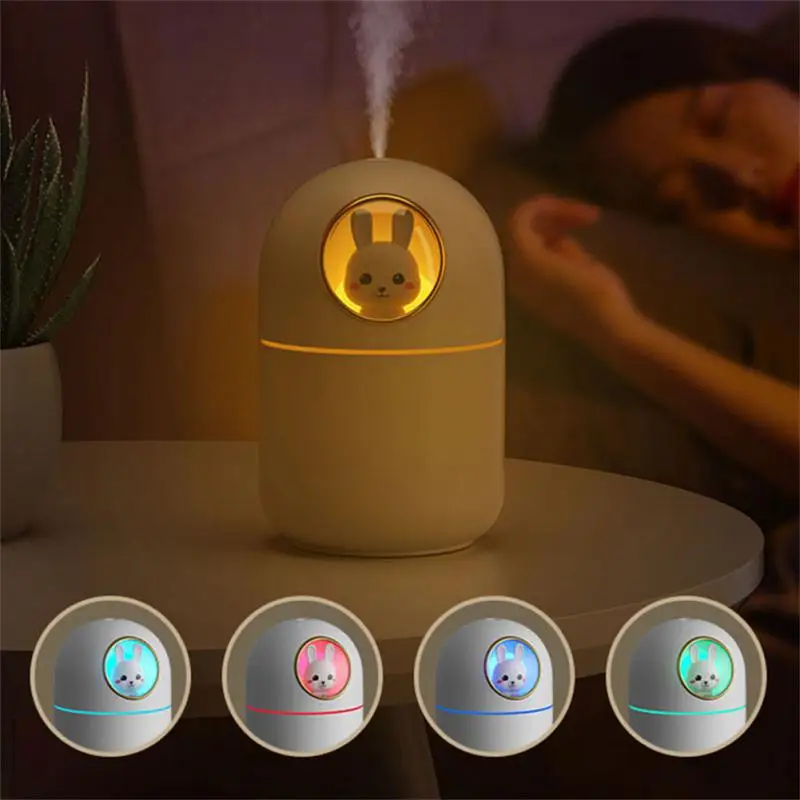 Lovely Rabbit Air Humidifier 300ML Cute Pet Ultrasonic Cool Mist Oil Diffuser Romantic Color LED Lamp USB Humidificador
Lovely Rabbit Air Humidifier 300ML Cute Pet Ultrasonic Cool Mist Oil Diffuser Romantic Color LED Lamp USB Humidificador