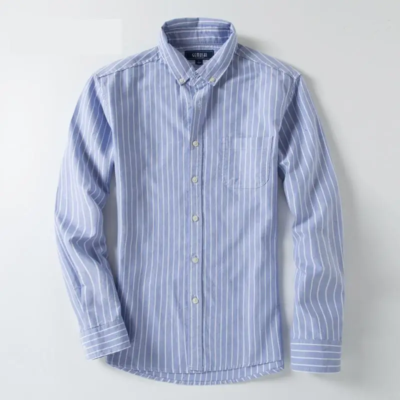 New Style Men's Stripes Long Sleeve Single Breasted Casual Shirts High Quality Cotton Light Color Male Cloths Large Size M-6XL
New Style Men's Stripes Long Sleeve Single Breasted Casual Shirts High Quality Cotton Light Color Male Cloths Large Size M-6XL