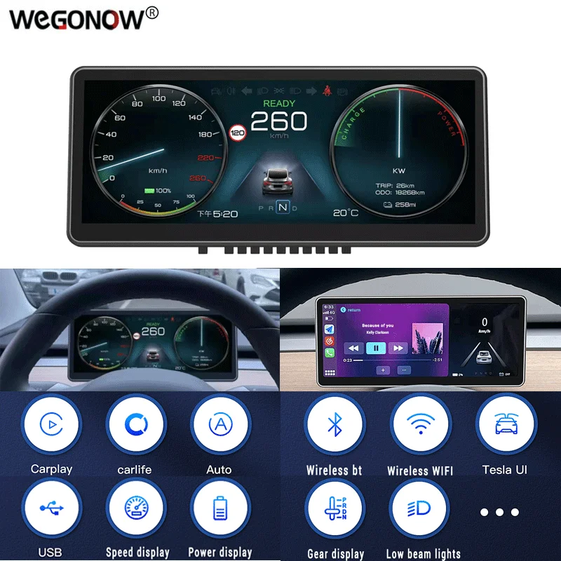 9 ''10,26'' для Tesla Model 3 Y автомобильный ЖК-измеритель приборной панели с сенсорным экраном стильная консоль цифровой ЖК-дисплей приборная панель 
9 ''10,26'' для Tesla Model 3 Y автомобильный ЖК-измеритель приборной панели с сенсорным экраном стильная консоль цифровой ЖК-дисплей приборная панель