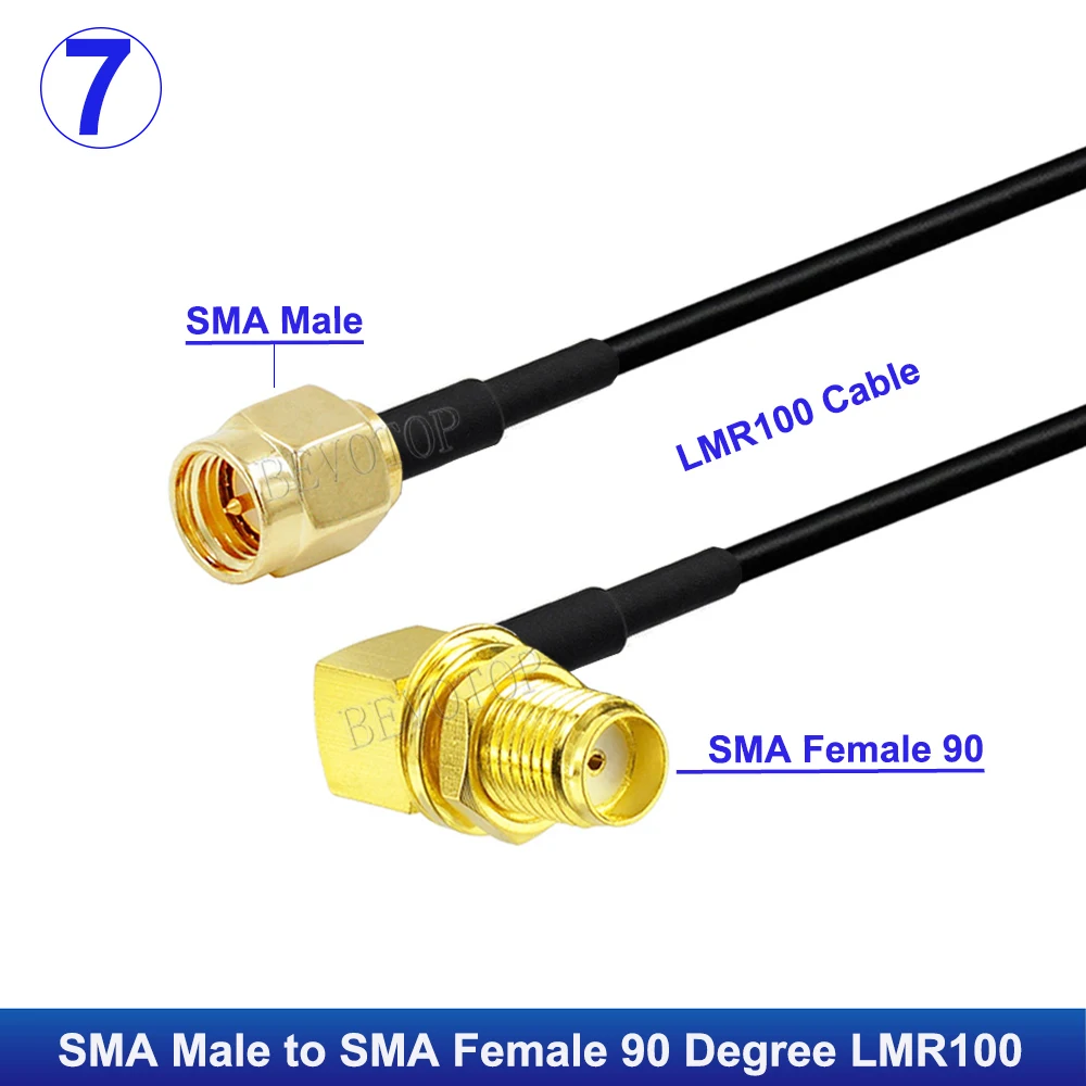BEVOTOP LMR100 кабель SMA-SMA 50 Ом 5см-20м
BEVOTOP LMR100 кабель SMA-SMA 50 Ом 5см-20м