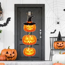 Halloween Party Decors Pumpkin Ghost Bat Door Hanging Pendents Happy Halloween Ghost Festival Party Decorations for Home 2023