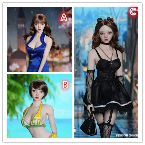 1/6 SUPER DUCK SDH033 A/B/C soldier female head carving Mengmeng head sculpt fit 12" female body
1/6 SUPER DUCK SDH033 A/B/C soldier female head carving Mengmeng head sculpt fit 12" female body