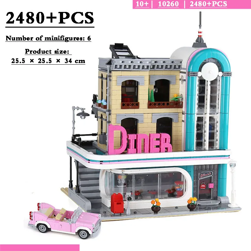 Модель 15037 Moc из 2480 блоков, совместима с 10260 детскими игрушками, рождественские подарки
Модель 15037 Moc из 2480 блоков, совместима с 10260 детскими игрушками, рождественские подарки