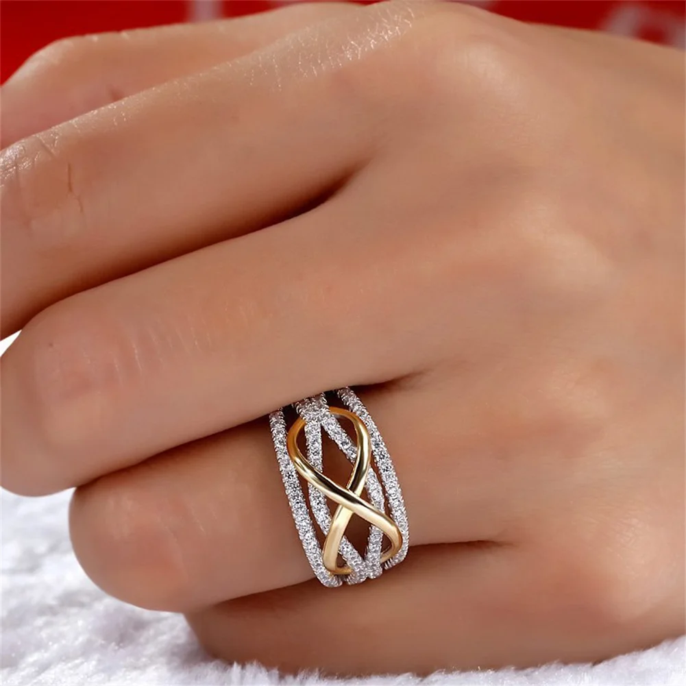 Silver Color Crystal Love Ring Shining Cubic Zircon Bowknot Letter 8 Eternity Promise Jewelry for Woman Girlfriend Wedding Gift
Silver Color Crystal Love Ring Shining Cubic Zircon Bowknot Letter 8 Eternity Promise Jewelry for Woman Girlfriend Wedding Gift
