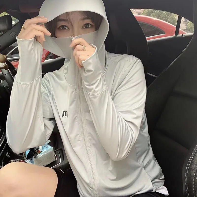Women Sun-Protective Outdoor Sports Coats Sunscreen Hat Ice Silk Sun Protection Clothing Anti UV Windbreaker With Pockets
Women Sun-Protective Outdoor Sports Coats Sunscreen Hat Ice Silk Sun Protection Clothing Anti UV Windbreaker With Pockets