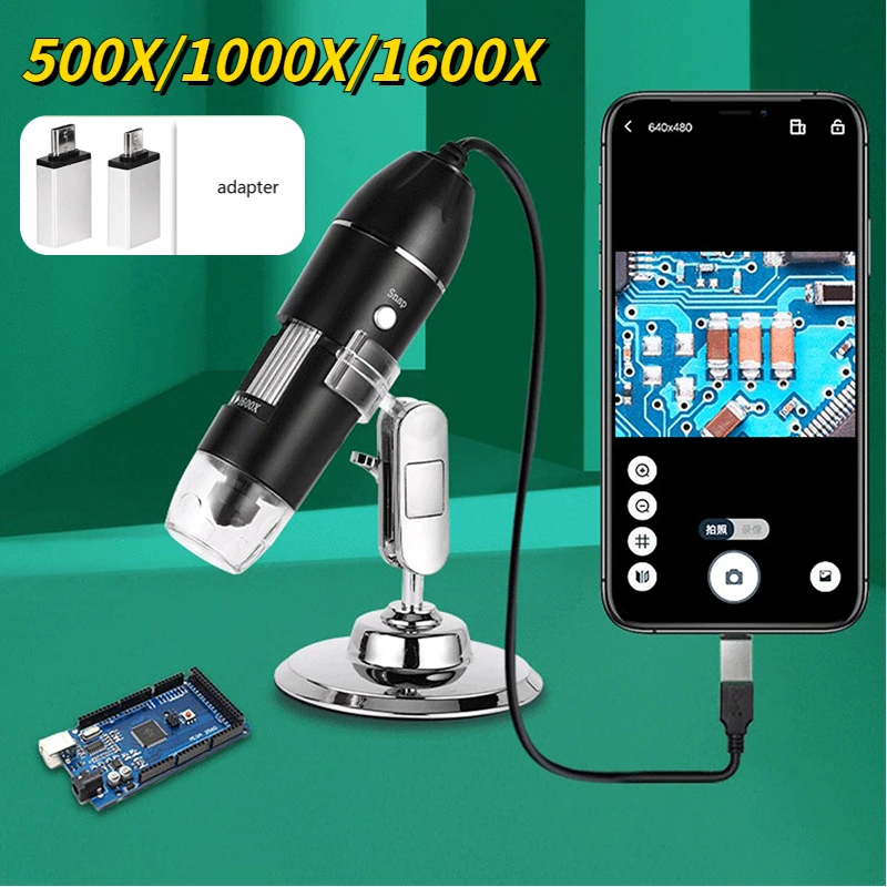 500X/1000X/1600X Digital Microscope USB Industrial Electronic Desktop Magnifier Soldering Phone Repair Magnifier
500X/1000X/1600X Digital Microscope USB Industrial Electronic Desktop Magnifier Soldering Phone Repair Magnifier