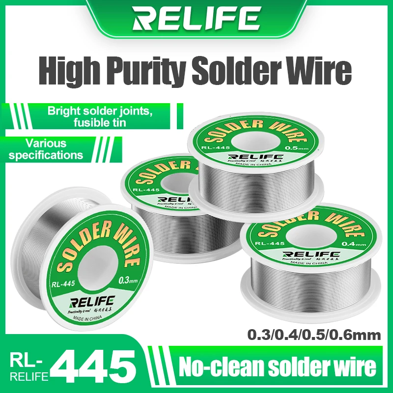RL-445 High Purity Solder Wire 0.3/0.4/0.5/0.6mm models Low Melting Point,Continuous Core, Electronic Repair Welding and Solderi 
RL-445 High Purity Solder Wire 0.3/0.4/0.5/0.6mm models Low Melting Point,Continuous Core, Electronic Repair Welding and Solderi