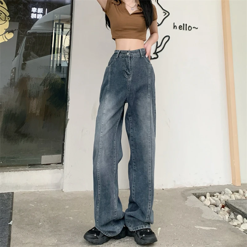 2022 Brand Woman Jeans High Waist Wide Leg Cotton Denim Clothing Blue White Streetwear Vintage Fashion Harajuku Straight Pants
2022 Brand Woman Jeans High Waist Wide Leg Cotton Denim Clothing Blue White Streetwear Vintage Fashion Harajuku Straight Pants