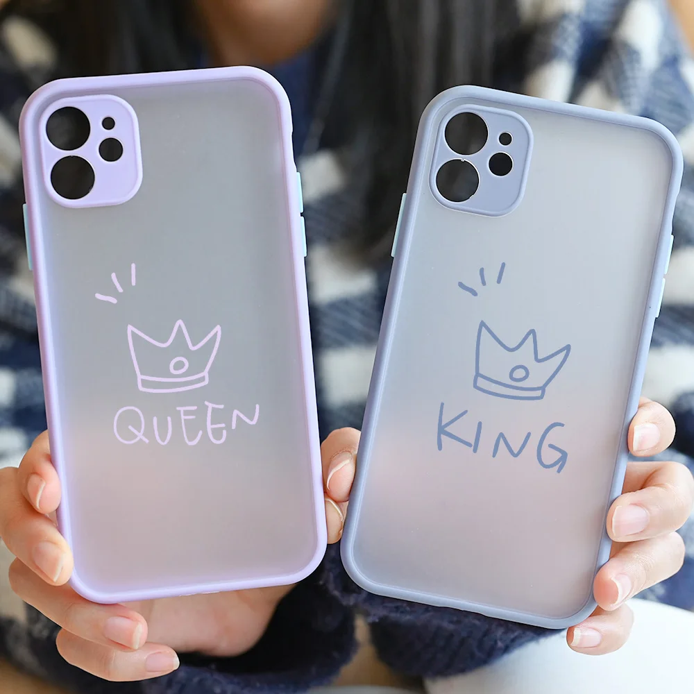 Plain Lovers Pairs King Queen Pattern Matte Cover Phone Case Skin for iPhone 11 12 13 Pro Max X XS XR 6 6s 7 8 Plus SE2 Mini
Plain Lovers Pairs King Queen Pattern Matte Cover Phone Case Skin for iPhone 11 12 13 Pro Max X XS XR 6 6s 7 8 Plus SE2 Mini