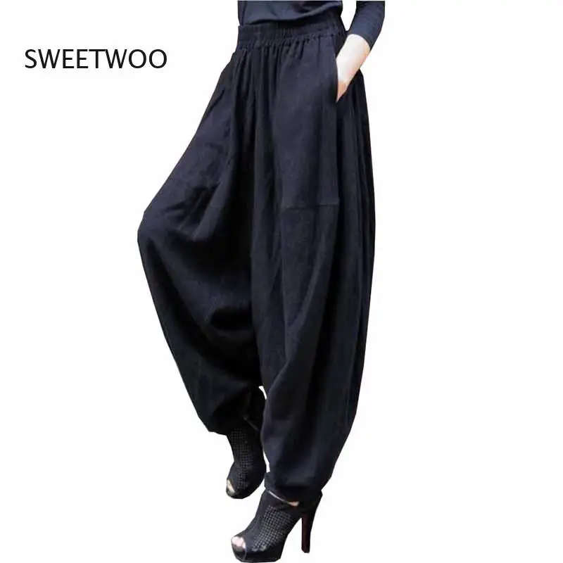 New Summer Cotton Linen Bloomers Ladies Casual Thin Radish Pants Elastic Waist Large Size Solid Loose Harem Trousers Women 2022
New Summer Cotton Linen Bloomers Ladies Casual Thin Radish Pants Elastic Waist Large Size Solid Loose Harem Trousers Women 2022
