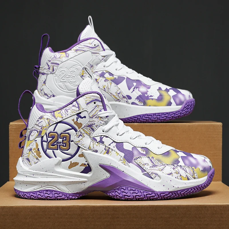 New Breathable and High Elastic Sports Basketball Shoes, Popular Trend Sports Shoes Outdoor Mens Training Sports Casual Shoes
New Breathable and High Elastic Sports Basketball Shoes, Popular Trend Sports Shoes Outdoor Mens Training Sports Casual Shoes