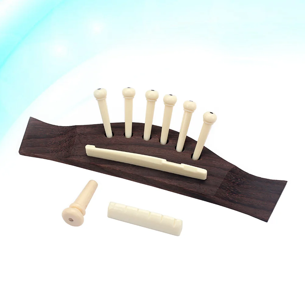 6-String Rosewood Saddle Through Acoustic Guitar Bridge Plastic Guitar Saddle Nut Slotted Bridge Endpins for Folk Classical
6-String Rosewood Saddle Through Acoustic Guitar Bridge Plastic Guitar Saddle Nut Slotted Bridge Endpins for Folk Classical