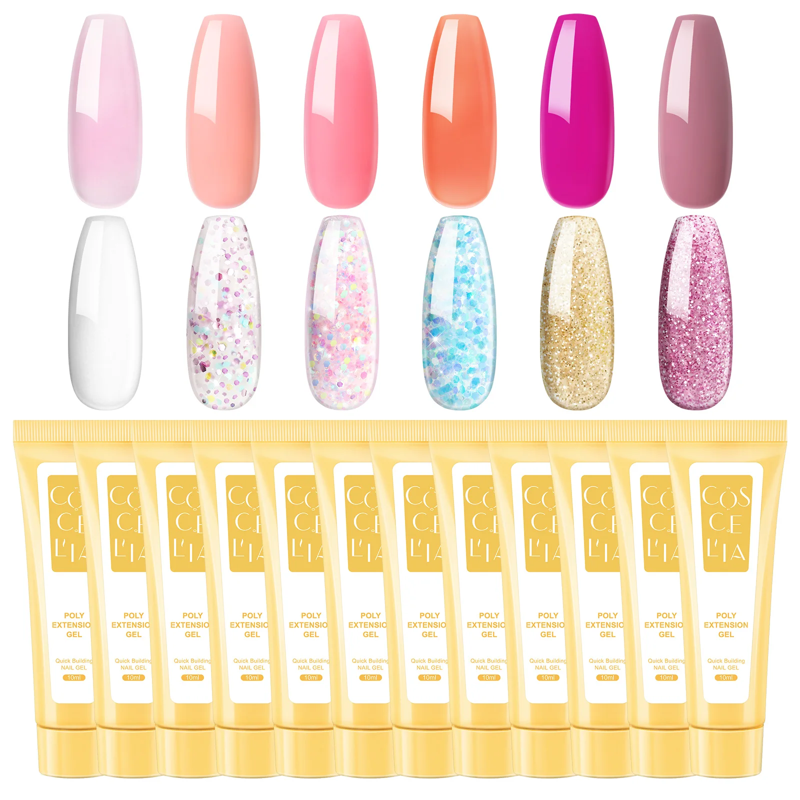 COSCELIA 10ml Poly Extension Nail Gel Art Manicure Design Semi Permanent Varnish Builder Gel Polish Nail Art Design
COSCELIA 10ml Poly Extension Nail Gel Art Manicure Design Semi Permanent Varnish Builder Gel Polish Nail Art Design