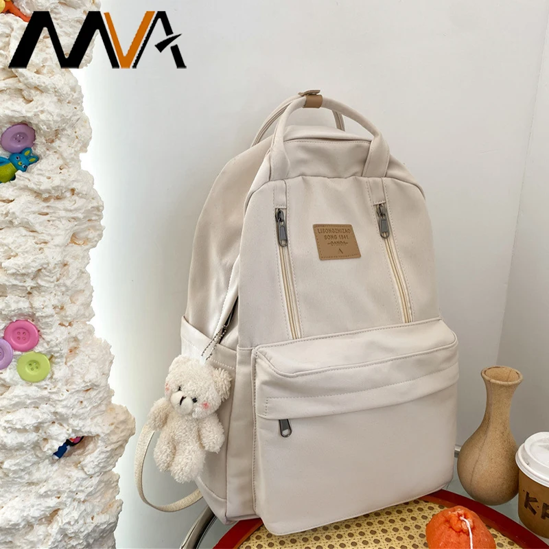 MVA Sac A Dos White Backpack Cute Rucksack For Girl School College Double Zipper Backpack Laptop Casual Travel Shoulder Bag
MVA Sac A Dos White Backpack Cute Rucksack For Girl School College Double Zipper Backpack Laptop Casual Travel Shoulder Bag