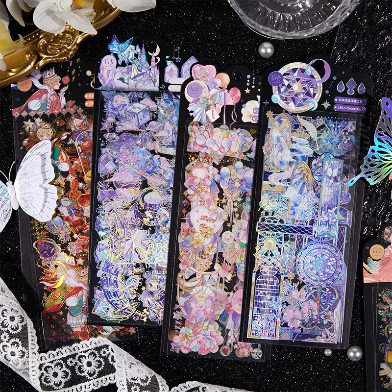 3 Pcs Little Prince Theme Holographic Stickers Glitter Transparent Decorative Decals PET Self-Adhesive Sticker For Scrapbook
3 Pcs Little Prince Theme Holographic Stickers Glitter Transparent Decorative Decals PET Self-Adhesive Sticker For Scrapbook