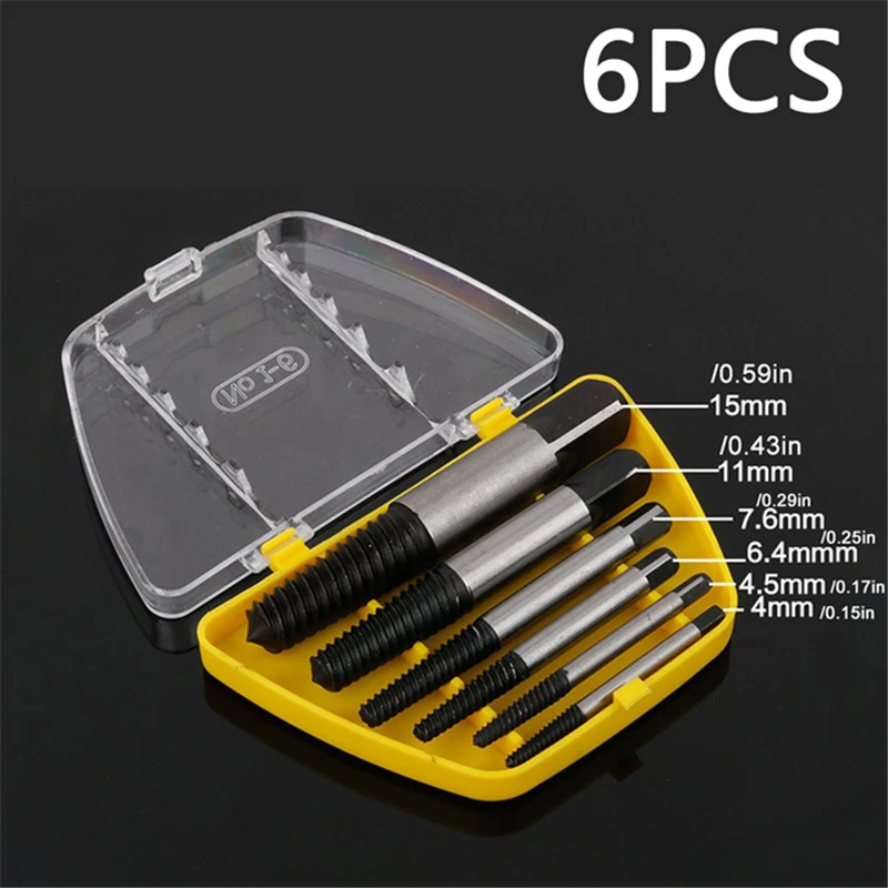 6Pcs Screw Extractor Center Drill Bits Guide Set Broken Damaged Bolt Remover Removal Tool Speed Durable Easy Set
6Pcs Screw Extractor Center Drill Bits Guide Set Broken Damaged Bolt Remover Removal Tool Speed Durable Easy Set