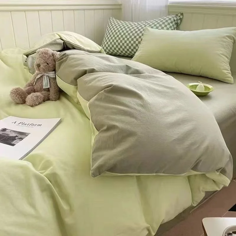 Cream Green Matcha Green Solid Color Bedding Set Girls Boys Double Size Flat Sheet Duvet Cover Pillowcase Bed Linen Home Textile
Cream Green Matcha Green Solid Color Bedding Set Girls Boys Double Size Flat Sheet Duvet Cover Pillowcase Bed Linen Home Textile