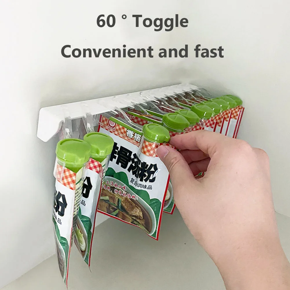 Wall Mounted Hanging Seasoning Bag Storage Rack Salt Pepper Bagged Spice Bag Sealing Clip Organizer Holder Kitchen Supplies
Wall Mounted Hanging Seasoning Bag Storage Rack Salt Pepper Bagged Spice Bag Sealing Clip Organizer Holder Kitchen Supplies
