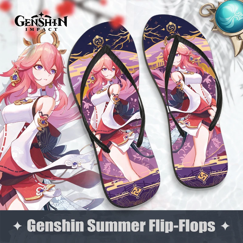 Game Genshin Impact Yae Miko Ayaka Shoes Shenhe Ganyu Flip Flops Women Men Beach Shoes Summer Antiskid Home Bathing Slippers
Game Genshin Impact Yae Miko Ayaka Shoes Shenhe Ganyu Flip Flops Women Men Beach Shoes Summer Antiskid Home Bathing Slippers