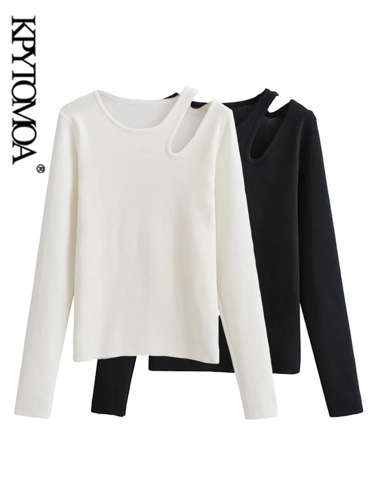 KPYTOMOA Women Fashion Hollow Out Fitted Sweater Vintage O Neck Long Sleeve Female Pullovers Chic Tops
KPYTOMOA Women Fashion Hollow Out Fitted Sweater Vintage O Neck Long Sleeve Female Pullovers Chic Tops